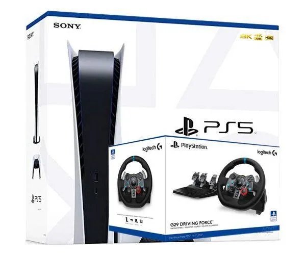 Sony PlayStation 5 White 825Gb + Руль и педали Logitech G29 Driving Force Racing Wheel