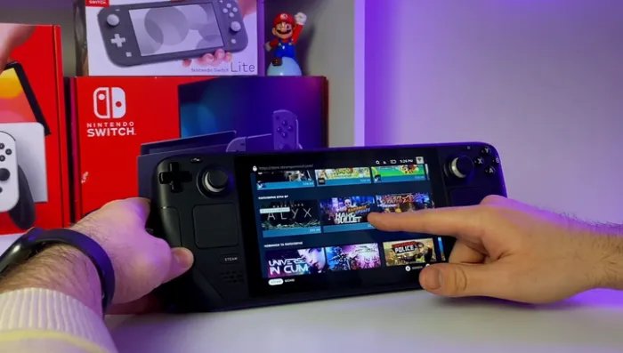 Набор Консоль Valve Steam Deck 512GB Black + Карта Памяти Samsung EVOSelect UHS-I U3 V30 A2 + SD adapter Blue