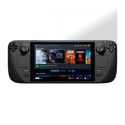 Набор Консоль Valve Steam Deck 512GB Black + Защитное Стекло PgTech Steam OS Cover Trans-Clear
