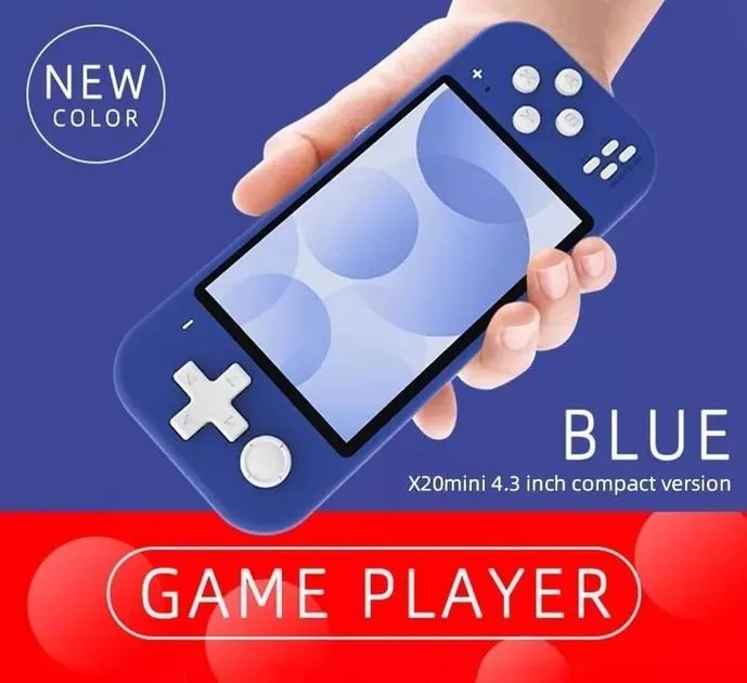 Портативная игровая приставка консоль X20 Mini 4.3 inch 1300mAh Blue