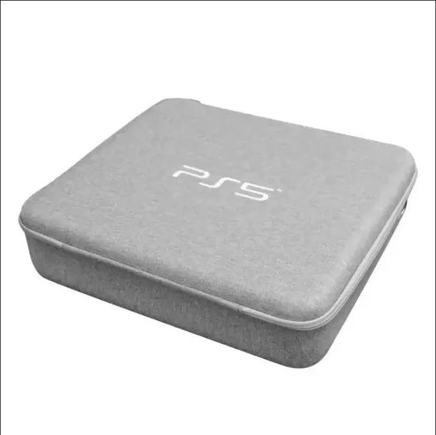 Ударопрочная, водонепроницаемая Сумка Кейс YouWin для переноски: консоли PS5 PlayStation 5, два геймпада, серая