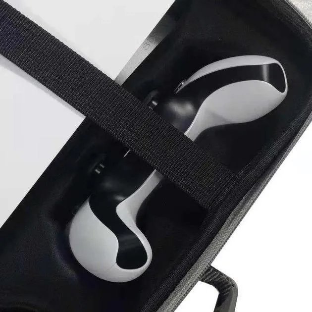 Ударопрочная, водонепроницаемая Сумка Кейс YouWin для переноски: консоли PS5 PlayStation 5, два геймпада, серая
