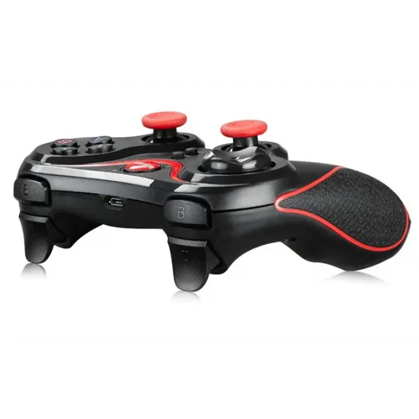 Беспроводной геймпад 30 hour Pro Bluetooth джойстик для Sony PlayStation, ПК, телевизора с держателем телефона Черный