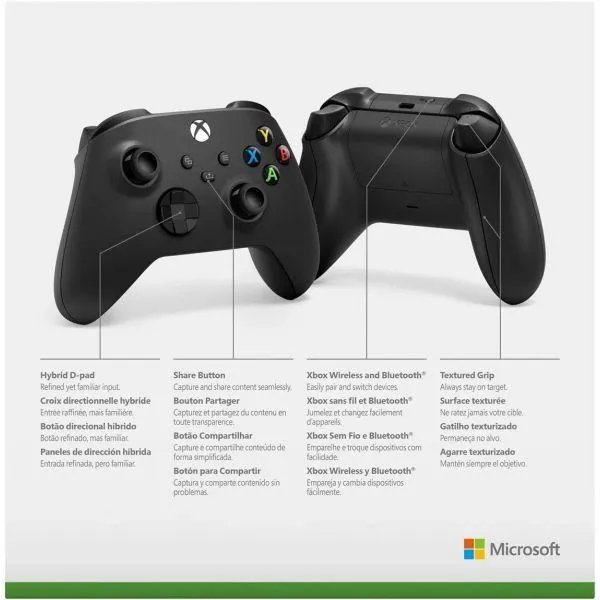 Microsoft Xbox Series X | S Wireless Controller with Bluetooth (Carbon Black) (повреждена упаковка)