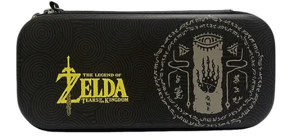 Защитный чехол сумка с рисунком Zelda Tears of The Kingdom для Nintendo Switch / OLED / Black Zelda