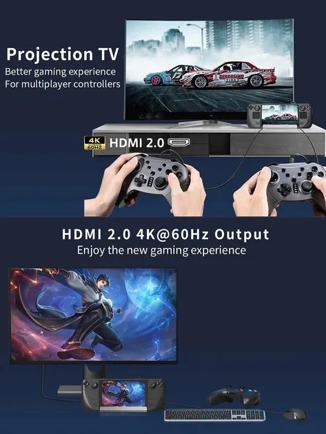 Док-станция 10в1 100W с куллером охлаждения для Steam Deck|iOS|iPad|Android (HDMI 4K/ Gigabit Ethernet/ 5хUSB 3.0/ USB-C/SD/TF Card)