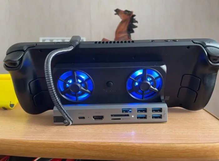 Док-станция 10в1 100W с куллером охлаждения для Steam Deck|iOS|iPad|Android (HDMI 4K/ Gigabit Ethernet/ 5хUSB 3.0/ USB-C/SD/TF Card)