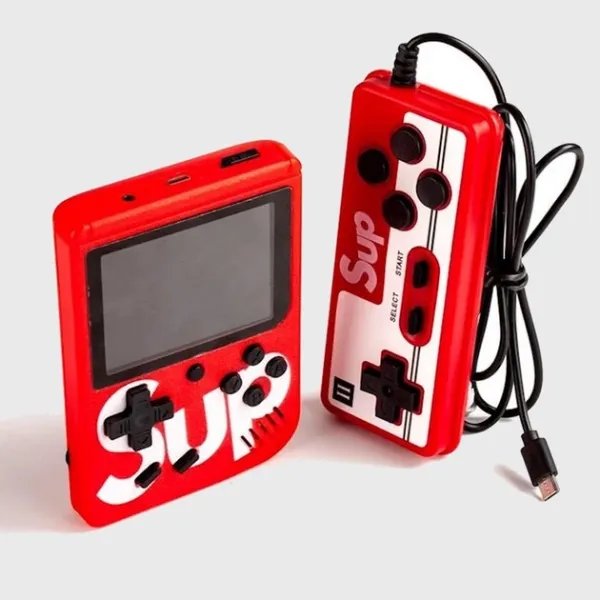 Портативная игровая ретро-приставка SUP Game Box с геймпадом включающая 400 игр LSD экран красный (kt-0232)
