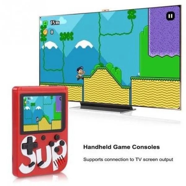 Портативная игровая ретро-приставка SUP Game Box с геймпадом включающая 400 игр LSD экран красный (kt-0232)
