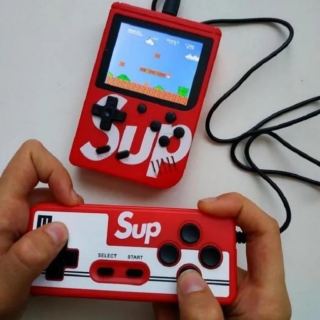 Портативная игровая ретро-приставка SUP Game Box с геймпадом включающая 400 игр LSD экран красный (kt-0232)