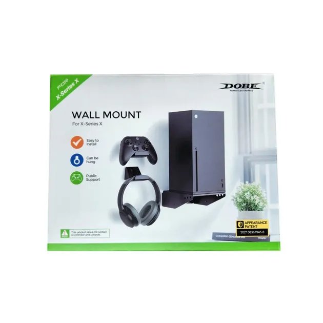 Настенное крепление DOBE для консоли Xbox Series X / геймпада Microsoft Wireless Controller / наушников Xbox Wireless Headset / держатель-кронштейн на стену
