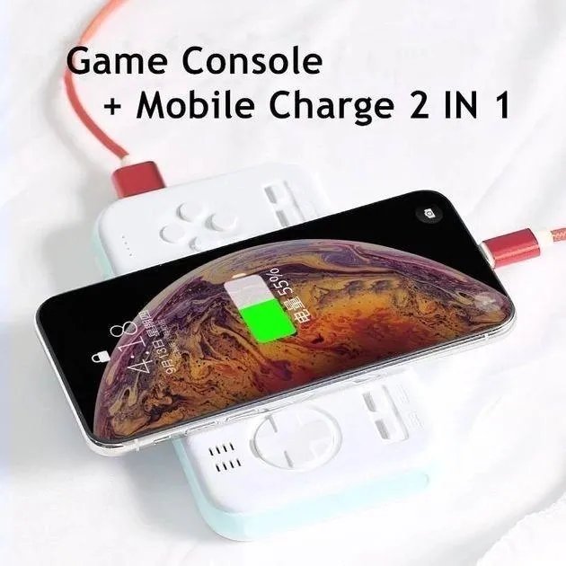 Портативная игровая ретро приставка консоль G-416 + Power Bank 8000mAh White