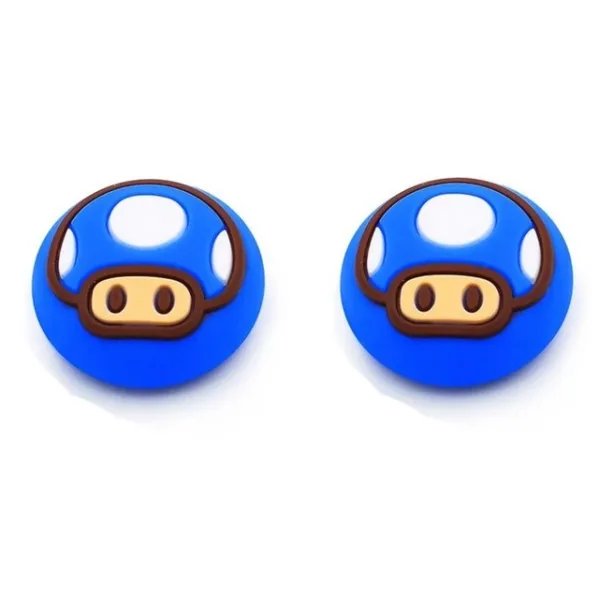 Силіконові накладки на стіки Super Mario Mushroom Blue для геймпадів Sony DualShock PS4 / DualSense PS5 / Xbox Series|One (2шт.)