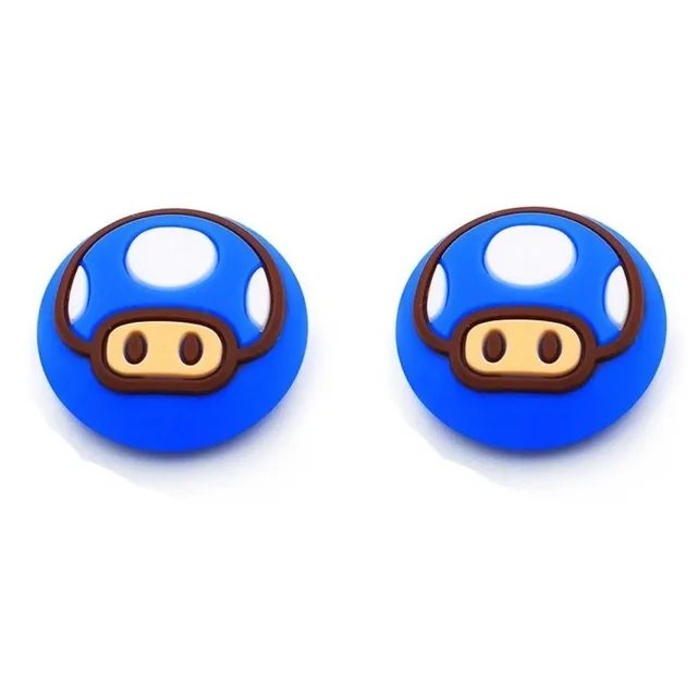 Силіконові накладки на стіки Super Mario Mushroom Blue для геймпадів Sony DualShock PS4 / DualSense PS5 / Xbox Series|One (2шт.)