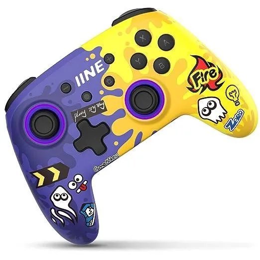 Безпроводной геймпад LINE purple Splatoon с NFC и Bluetooth для Nintendo Switch / Lite / Oled / Android / PC