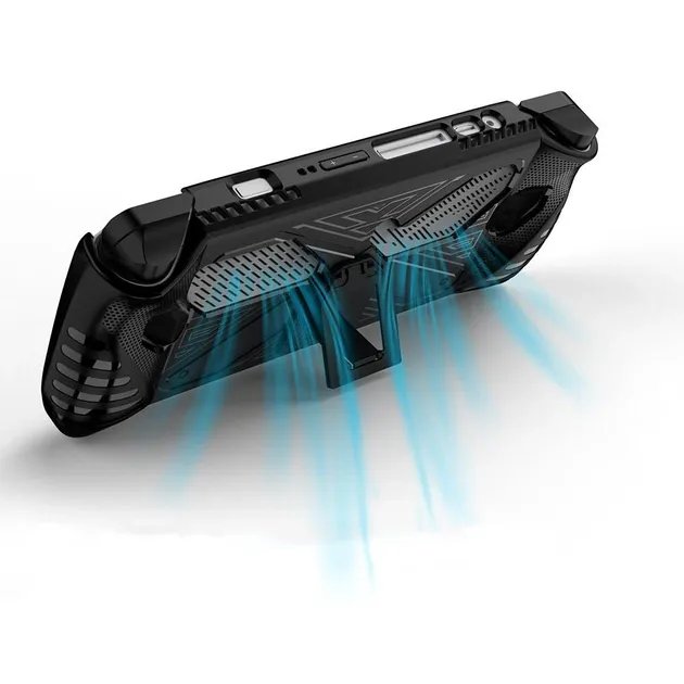 Защитный чехол бампер для Asus Rog Ally с подставкой из TPU черный
