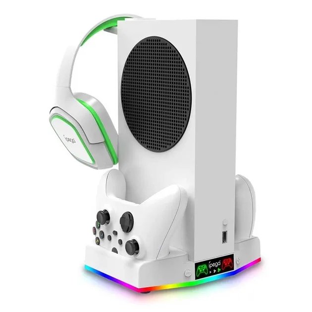Универсальная док - станция Ipega PG-XBS011S для XBOX Series S с RGB подсветкой и охлаждением, White