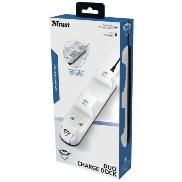Sony PlayStation 5 White 825Gb Digital Edition + DualSense (White) + Зарядная станция Trust GXT251 Duo Charge Dock