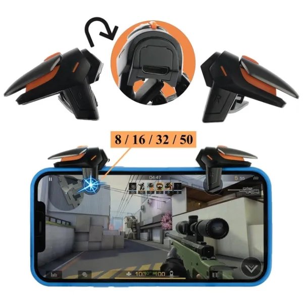 Тригери з макросом і технологією Air Mapping R15 Rex ігрові для смартфона pubg пабг пубг codm standoff 2