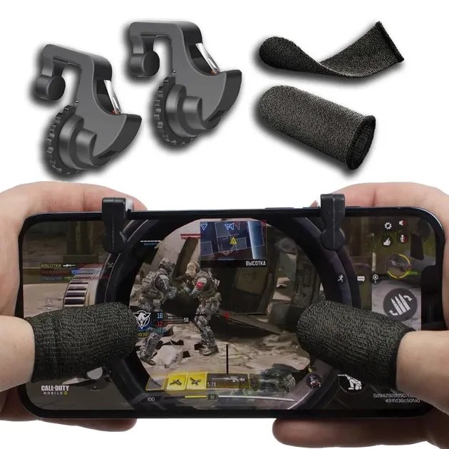 Комплект игровые триггеры CB курки напальчники для игр телефона смартфона пабг мобайл pubg mobile пубг cod