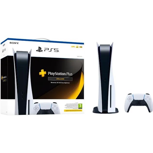 Игровая консоль Sony PlayStation 5 825GB + PS Plus Deluxe 24 Month UA [91798]