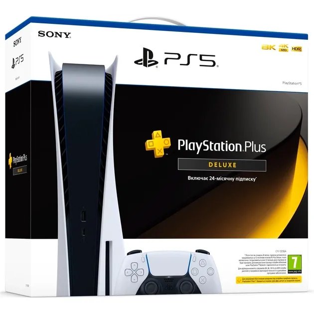Игровая консоль Sony PlayStation 5 825GB + PS Plus Deluxe 24 Month UA [91798]