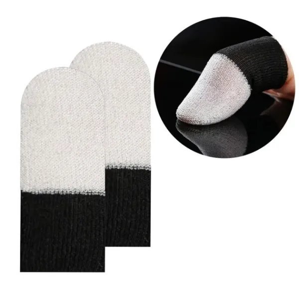 Напальчники для игры на смартфоне из линейки Nylon серебряное волокно 2 шт для игры на телефоне pubg standoff 2 mobile legends