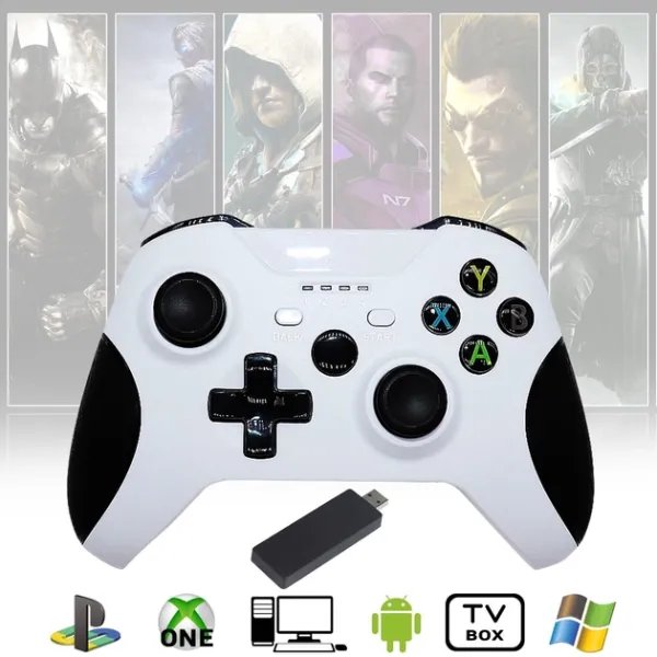 Игровой беспроводной геймпад Generic X-ONE Wireless аккумуляторный джойстик для XBox One, PlayStation 3, PC, Android White