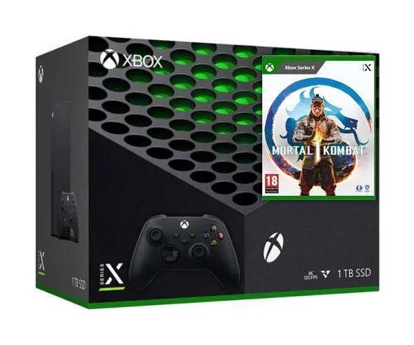 Microsoft Xbox Series X 1Tb + Mortal Kombat 1 (русская версия) + доп. Wireless Controller with Bluetooth (Carbon Black)