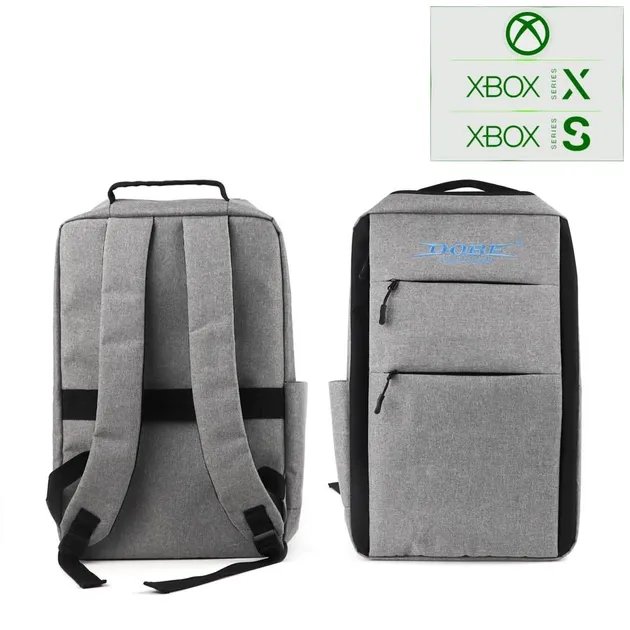 Дорожный рюкзак-сумка DOBE для переноски консоли Sony PlayStation 5 (PS5 / PS5 Digital Edition), Xbox Series S / X, два геймпада DualSense / Microsoft Wireless Controller