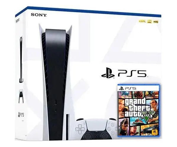 Sony PlayStation 5 White 825Gb + GTA V (русская версия)