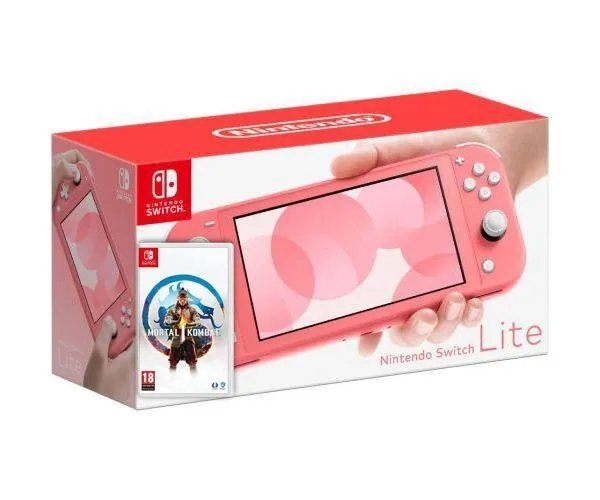 Nintendo Switch Lite Coral + Игра Mortal Kombat 1 (русская версия)