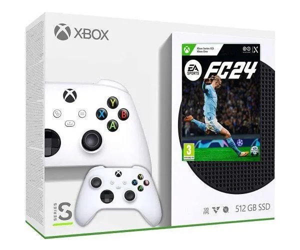 Microsoft Xbox Series S 512Gb + EA SPORTS FC 24 (русская версия) + доп. Wireless Controller with Bluetooth (Robot White)