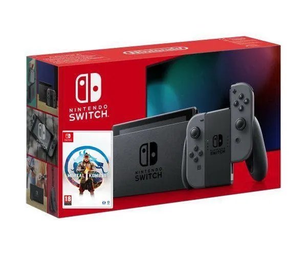 Nintendo Switch Gray (Upgraded version) + Игра Mortal Kombat 1 (русская версия)