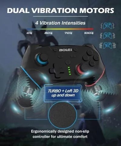 Геймпад для Nintendo Switch BOLEi Verbesserte Wireless Controller