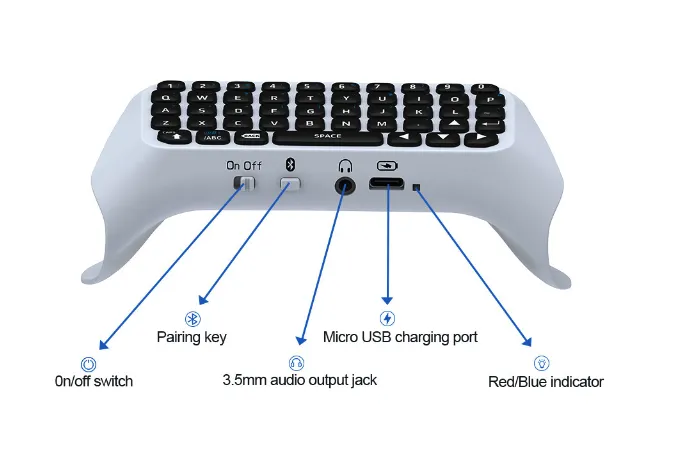 Беспроводная Bluetooth клавиатура JYS для геймпада Playstation 5 PS5 DualSense