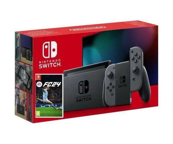 Nintendo Switch Gray (Upgraded version) + Игра EA SPORTS FC 24 (русская версия)