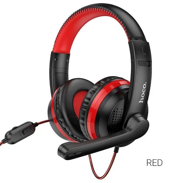 Игровые наушники HOCO W103 проводные с подсветкой микрофоном гарнитура для пк компьютера ноутбука