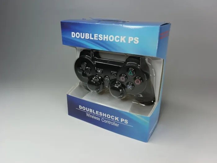 Беспроводной игровой контроллер джойстик DoubleShock для PlayStation 3 черного цвета