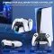 Зарядка для джойстика PS 5 Chargings Station BebonCool Док Станция для PlayStation 5 PS 5 DualSense Dualsense Edge на 2 геймпада с LED RGB подсветкой Белый