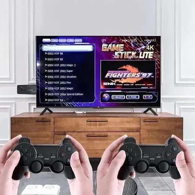 Игровая приставка M8 Data Frog Y3 Lite Game Stick 4K HDMI + 2 беспроводных геймпада (64 ГБ)
