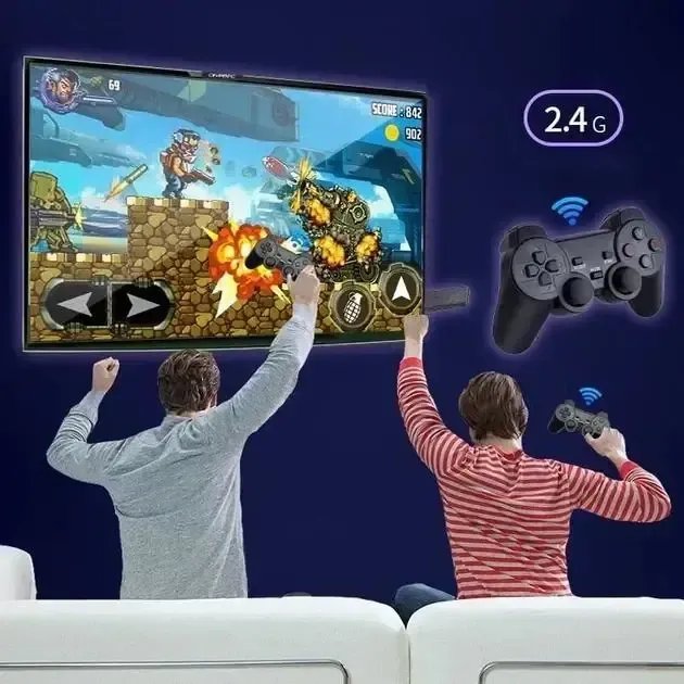 Игровая приставка M8 Data Frog Y3 Lite Game Stick 4K HDMI + 2 беспроводных геймпада (64 ГБ)