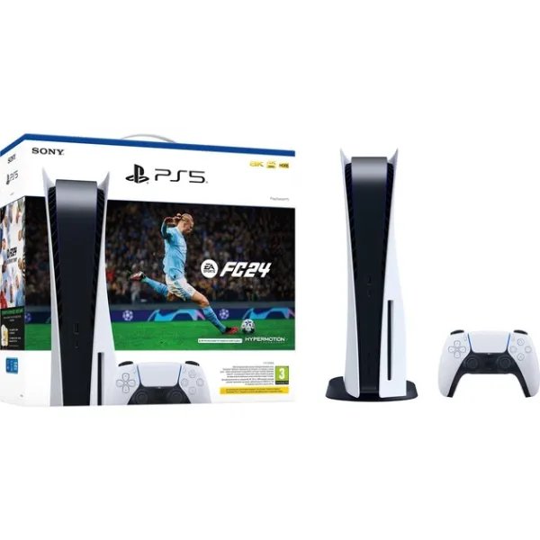 Игровая консоль Sony PlayStation 5 Blu-ray Edition 825GB + EA SPORTS FC 24 Bundle (ваучер на скачивание) [93370]