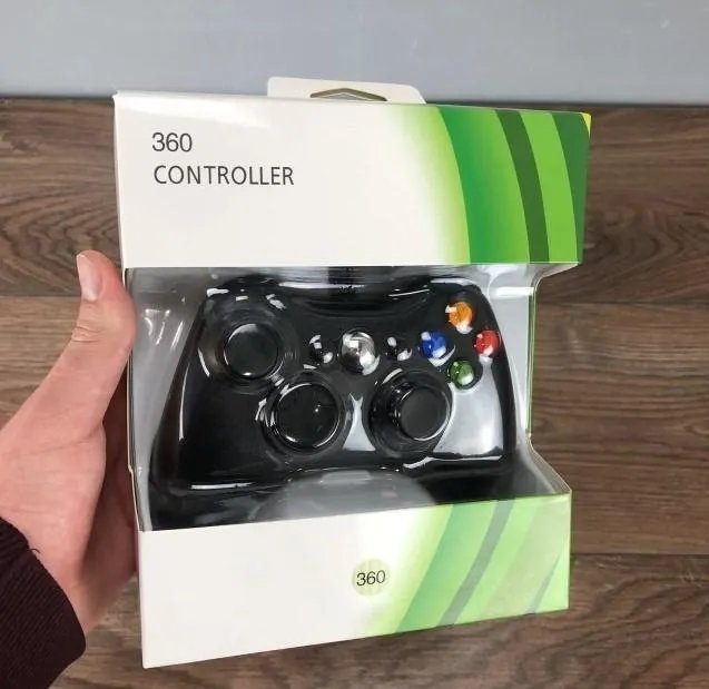 Джойстик проводной для Xbox 360 и ПК проводной USB геймпад для икс бокс 360 Черный