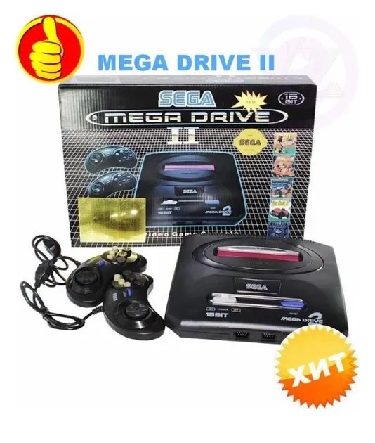 Приставка игровая консоль Sega сега мега драйв Mega Drive 2 368 встроенных игр + поддержка картриджей