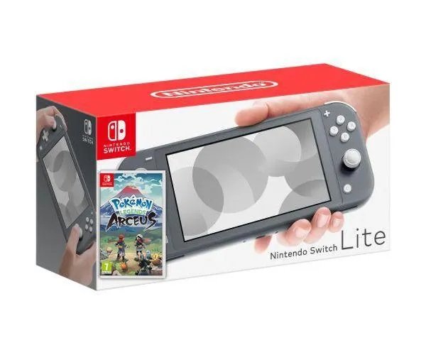 Nintendo Switch Lite Gray + Игра Pokemon Arceus (английская версия)