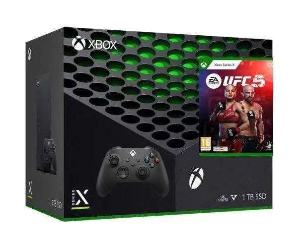 Microsoft Xbox Series X 1Tb + UFC 5 (английская версия) + доп. Wireless Controller with Bluetooth (Carbon Black)