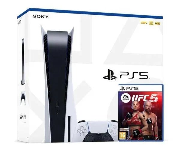 Sony PlayStation 5 White 825Gb + UFC 5 (английская версия)