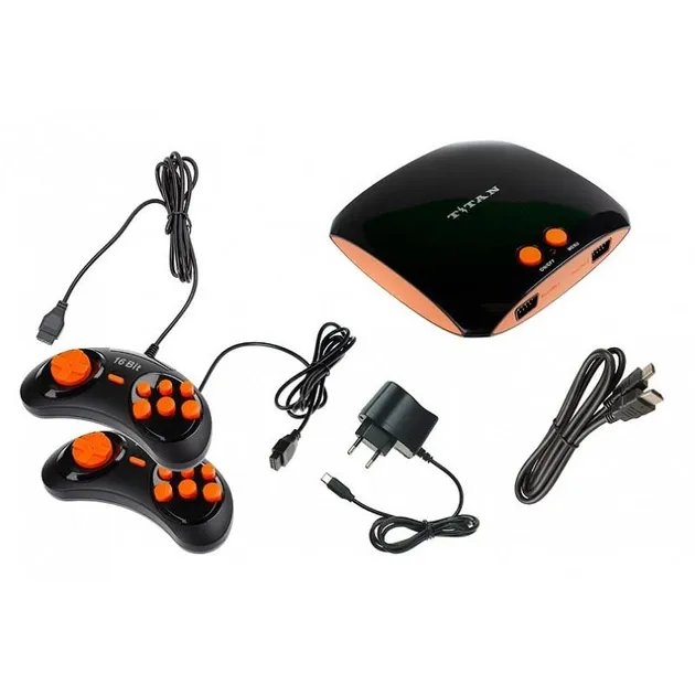 Игровая приставка Титан 4 HDMI 565 игр Черно - Оранжевая