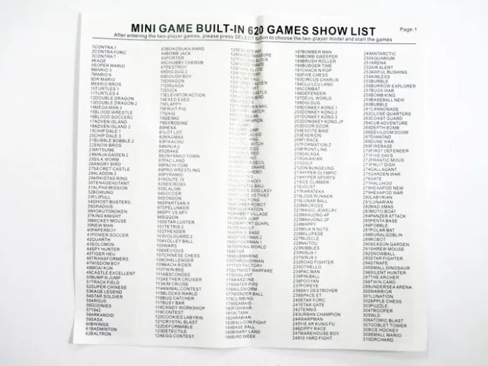 Игровая приставка Денди 620 игр Mini Sfc